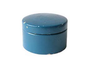 青い木製容器