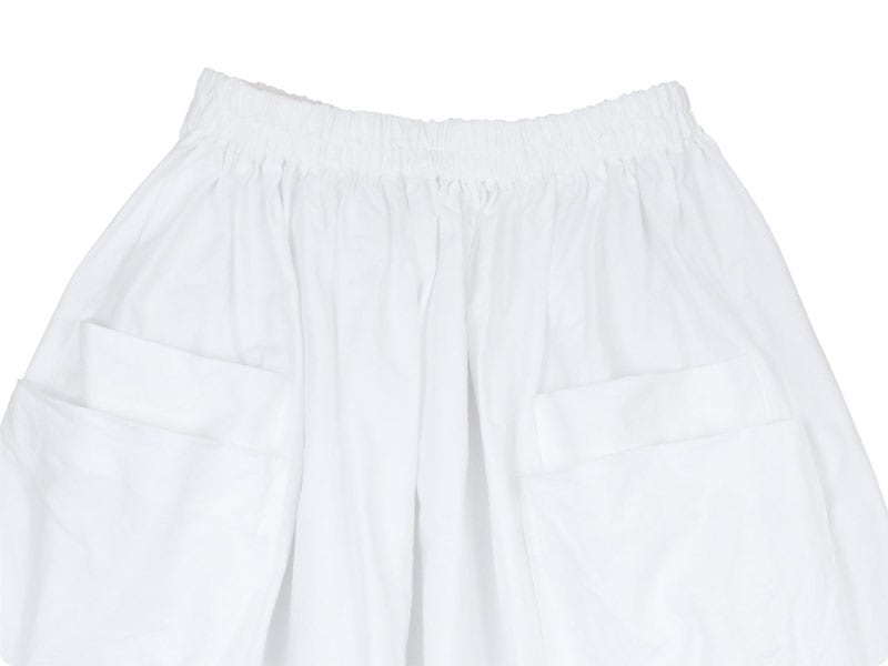 homspun(ホームスパン) オックス ダブルポケットギャザースカート ホワイト