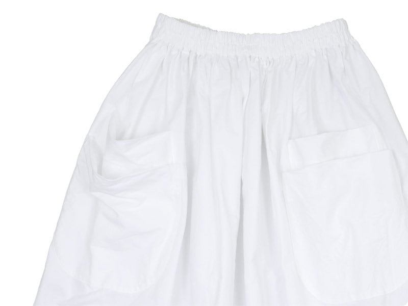 homspun(ホームスパン) オックス ダブルポケットギャザースカート ホワイト