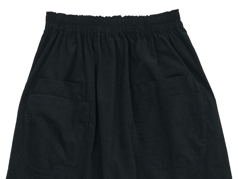 homspun ツイルサイドポケットギャザースカート - ロングスカート